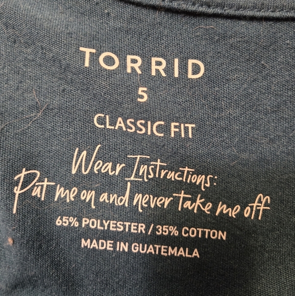 Torrid Classic Fit Girlfriend Tee 5X EUC - Picture 3 of 5